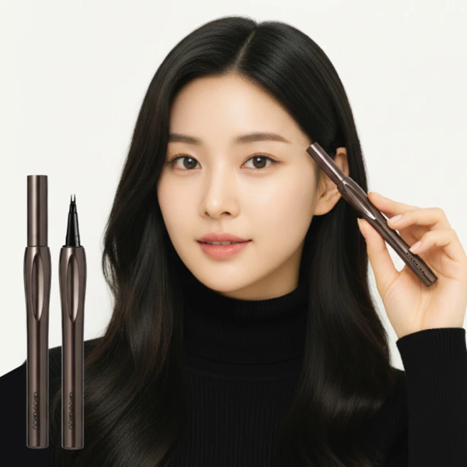 아로아로 이마라인 교정펜 헤어라인 펜슬 타투펜 눈썹 틴트, 1개, 03. 소프트 블랙 - 쿠팡