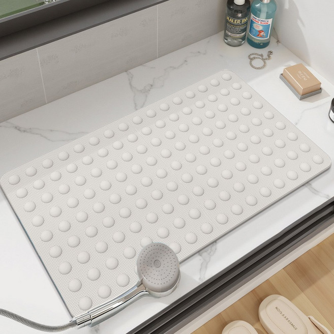DEXI 미끄럼방지 매트 욕실 발매트 베란다 매트 화장실 바닥매트 욕조매트 친환경 미끄럼방지 다용도 욕실 발매트, 화이트, 1개