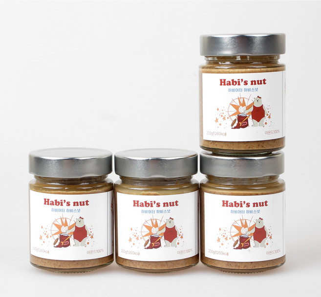 아몬드넛버터 100% 스프레드 다이어트 잼 견과무설탕 무염 무첨가 비건 하비스넛, 1개, 200g