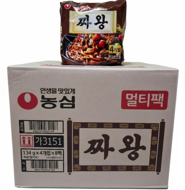농심 짜왕 봉지면 134g 32봉 한박스, 32개