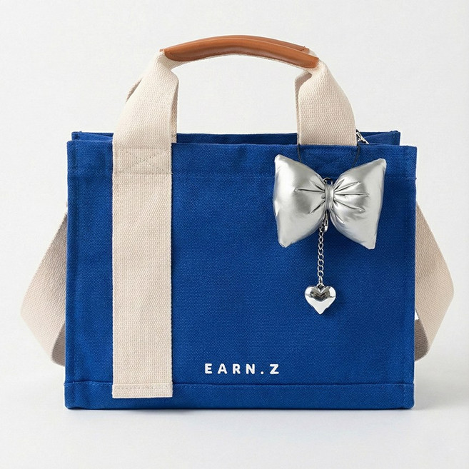 언즈 어반 리본 토트백 캔버스 숄더백 데일리 여성 가방 에코백