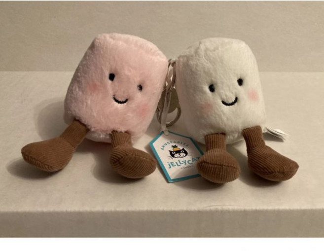 젤리캣 키링 어뮤지블스 마시멜로우 쌍 가방 참장식 3.5인치