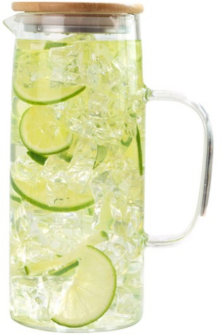 티도요 내열유리 뚜껑 물병, 혼합색상, 1000ml, 1세트