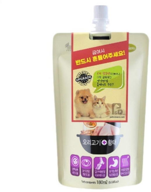 배앓이 강아지 힘없을때 먹는 황태육수 오리맛 3팩_