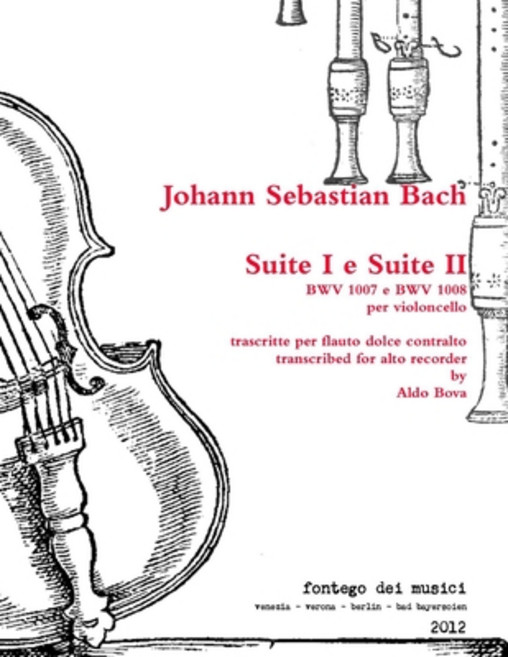 Bach Suites 1 and 2 BWV 1007-1008 for recorder Paperback, Lulu.com, English, 9781291097856