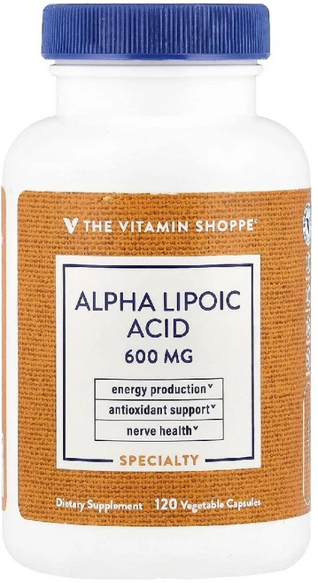더비타민샵 알파리포산 600mg ALA Alpha Lipoic Acid 베지캡슐 120정, 1개 - 쿠팡