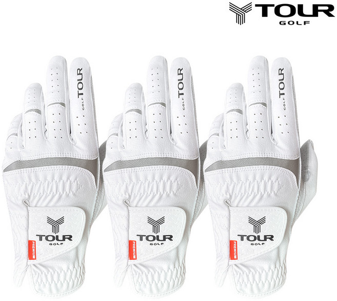 투어골프 프리미엄 카브레타 반양피 남성 골프장갑 왼손 3장, TGM-03, 3개