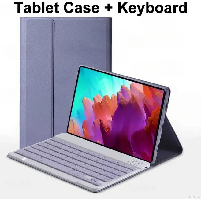 Lenovo YOGA Pad Pro 12.7 인치 2025 용 키보드 케이스 Yoga Tab Plus TB520FU 분리형 Bluetooth 커버, 08 Korean keyboard, 07 Purple- A