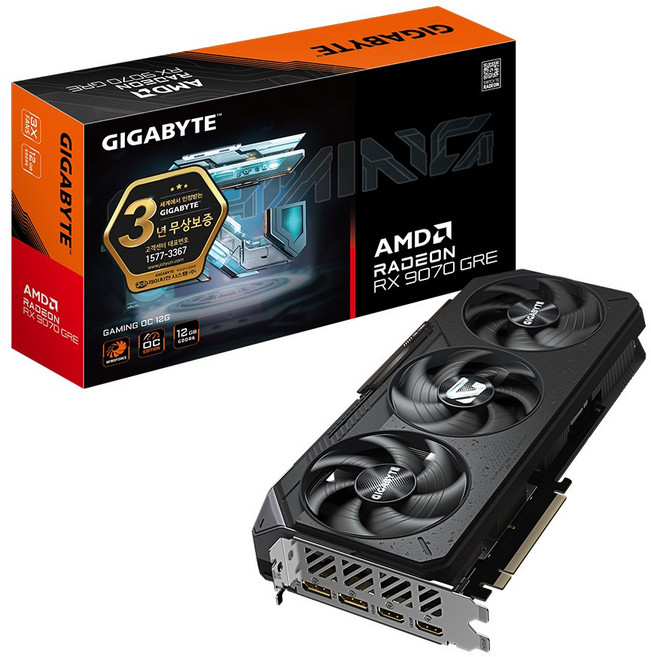 (GIGABYTE) 라데온 RX 9070 GRE GAMING OC D6 12GB 제이씨현