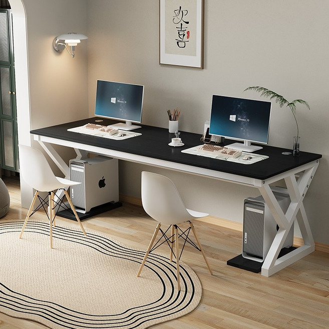 2인용 게이밍 테이블 책상 커플 컴퓨터 PC방 2000, B