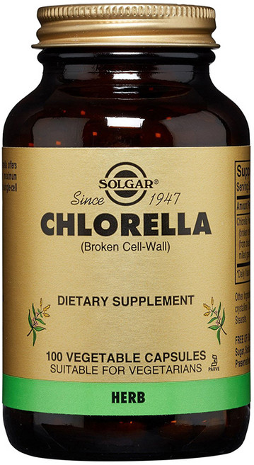 SOLGAR 綠藻補充素食膠囊, 100顆, 1罐