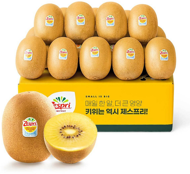 [맛젤] 제스프리 특대 골드키위 2.2kg(개당 140g 내외 16입), 1박스, 2.2kg