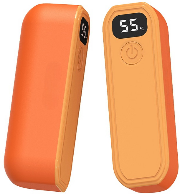 미니 분리형 자석 흡착 손난로 휴대용 충전식 히터DSBCD338, 오렌지, 5000mAh