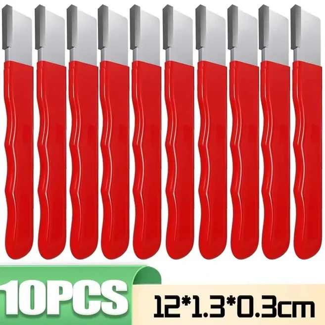 12/1PCS 휴대용 빠른 샤프너 합금강 수동 연삭 가위 칼 샤프닝 스톤 야외 홈 가든 도구, 01 12cm, 10 10PCS Red