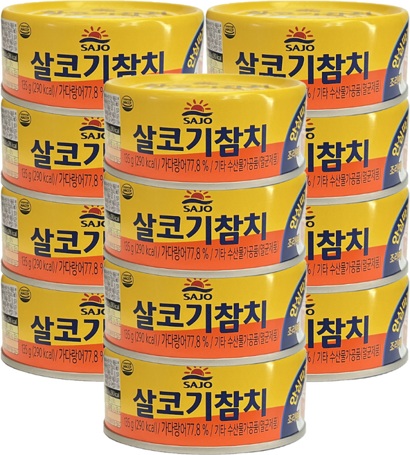 사조 살코기 참치 안심따개 캔 통조림, 135g, 12개