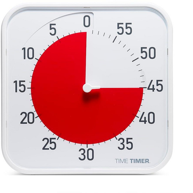 Time Timer 오리지널 30.5cm(12인치) 시각적 카운트다운 타이머 - 현대 교실 학생 그룹 및 성인 회의를 위한 대형 60분 교실 집중력 ADHD 자폐증에 도움, Time Timer 오리지널 30.5cm(12인치) 시