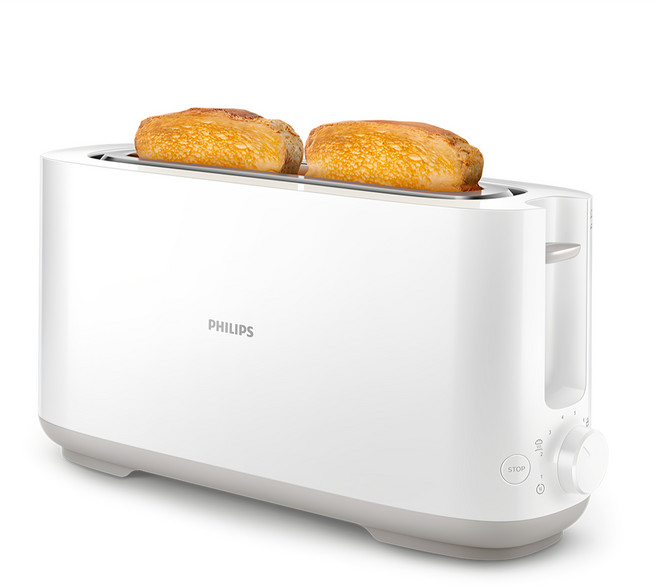 필립스 와이드 토스터기 데일리 컬렉션 시리즈 화이트, HD2590/05