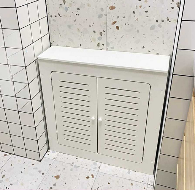 보일러분배기커버 수도관 덮개 라디에이터 방수 캐비닛 배관 가리기 욕실 수량계 상자, 1개