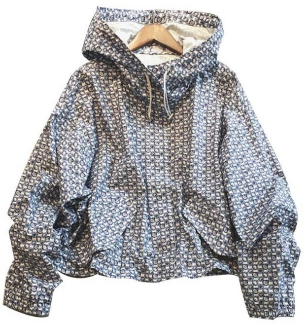 하트패턴 후드 스트링 포켓 스넵 방수 방풍 골프 바람막이 윈드 점퍼 여성 골프웨어