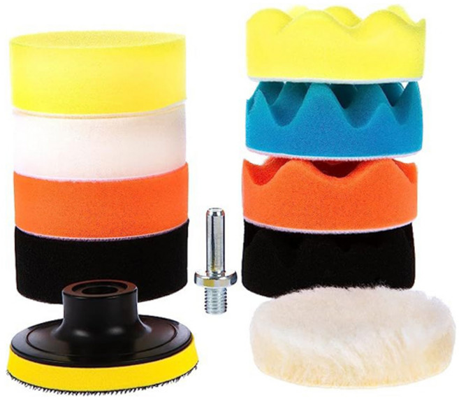 1991프로젝트 전동드릴 광택패드 11종 100mm, 1세트