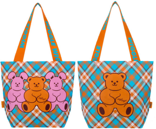 위글위글 쇼퍼백 베어앤버니 리유저블 장바구니 쇼핑백 S
