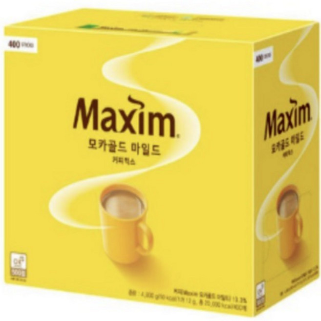 맥심 모카골드 마일드 커피믹스, 12g, 1개입, 400개