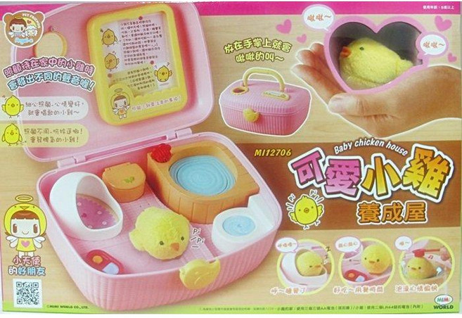 MIMI WORLD 可愛小雞養成屋 扮家家酒電子玩具, 1盒, 粉紅色