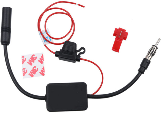신호증폭기 자동차 라디오 안테나 신호 증폭기 자동 GD09089, 1개