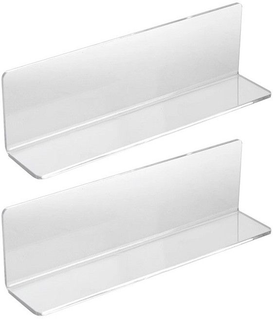 모노피커 떨어짐방지 L자 선반가드 40cm, 투명, 2개
