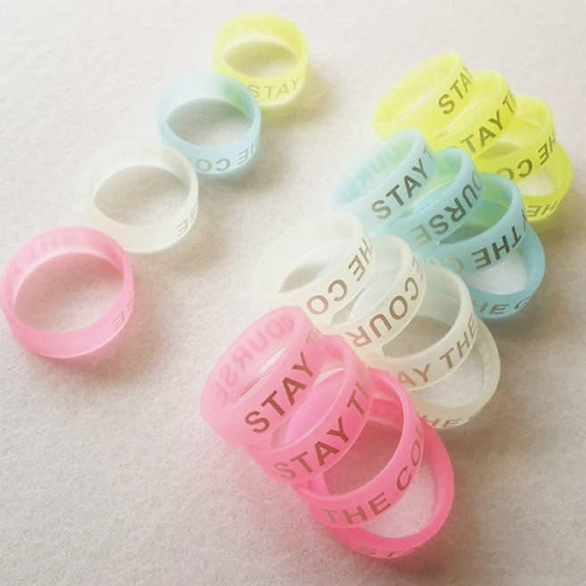 낚시 미끄럼방지 실리콘 링 야광 밴드 루어 낚싯대 튜닝 핸드 그립 축광 배드민턴 줄넘기 자전거 손잡이, 13mm, 1세트, 혼합