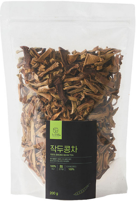 느으림 천천히 두번 볶은 국산 작두콩차, 3개, 1개입, 200g