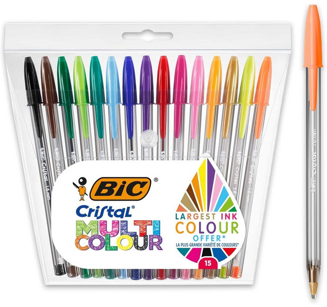 BIC Cristal Multicolour 1.6mm 原子筆 15色組合, 1個