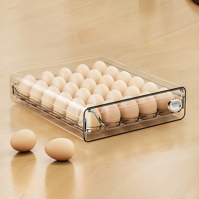 아워리빙 투명 서랍형 에그 계란 트레이