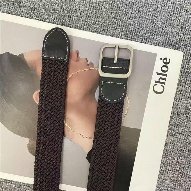 腰帶 帆布腰帶男女無孔方扣皮帶潮流時尚個性編織單圈免打孔褲腰帶