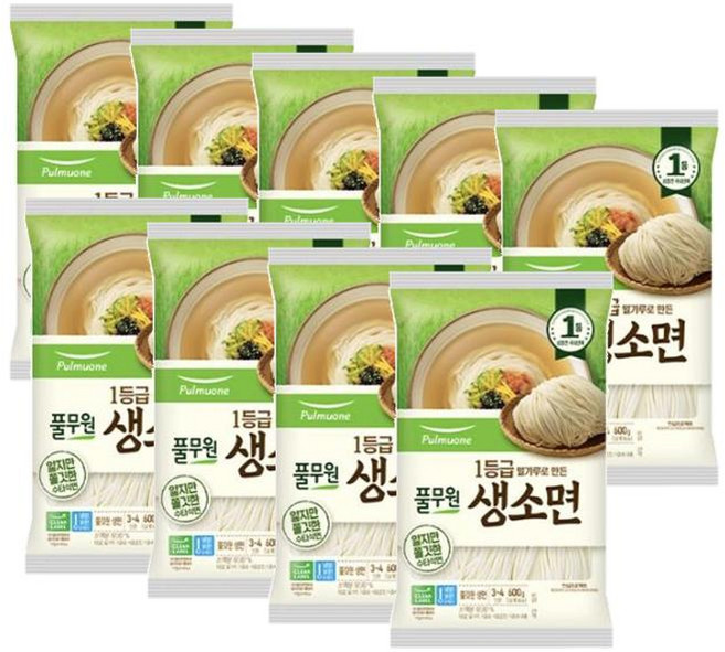 풀무원 생 소면 4인분, 9개, 600g