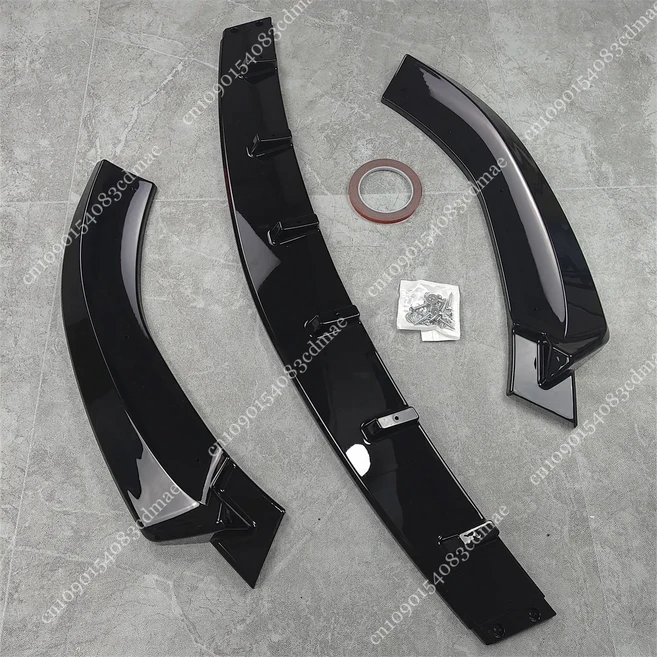 V.3 메르세데스-벤츠 E63 AMG 에스테이트 세단 S213 2017-2021 Maxton 스타일 프론트 스플리터 범퍼 립 스, 01 Gloss Black