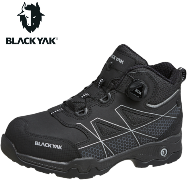 [매장발송] 블랙야크 남성 다이얼 등산화 작업 현장 등산 트레킹 가볍고 편안한 안전화 겸용