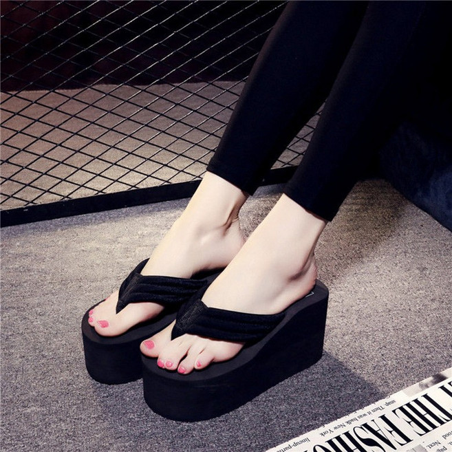 FANSYLI 쪼리 여성 슬리퍼 발편한슬리퍼 사무실 슬리퍼 통굽 비치 슬리퍼X2505M6