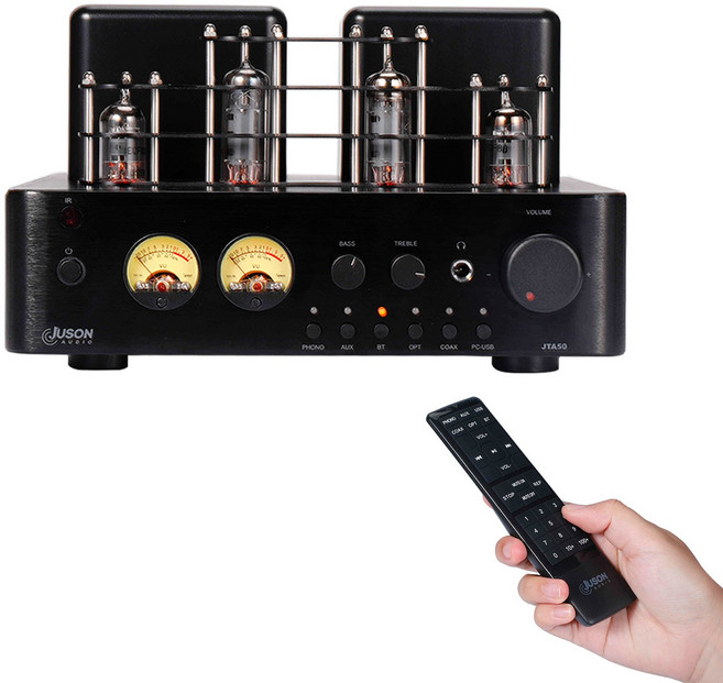 Juson Audio-JTA50 Hifi 진공 블루투스 하이브리드 스테레오 사운드 USB RCA Opt 원격 포노 턴테이블용 100W 2.1 채널, JTA50