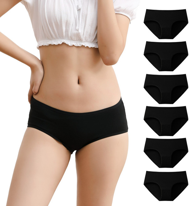 innersy 여성용 중앙 면 팬티 6개 세트 기본