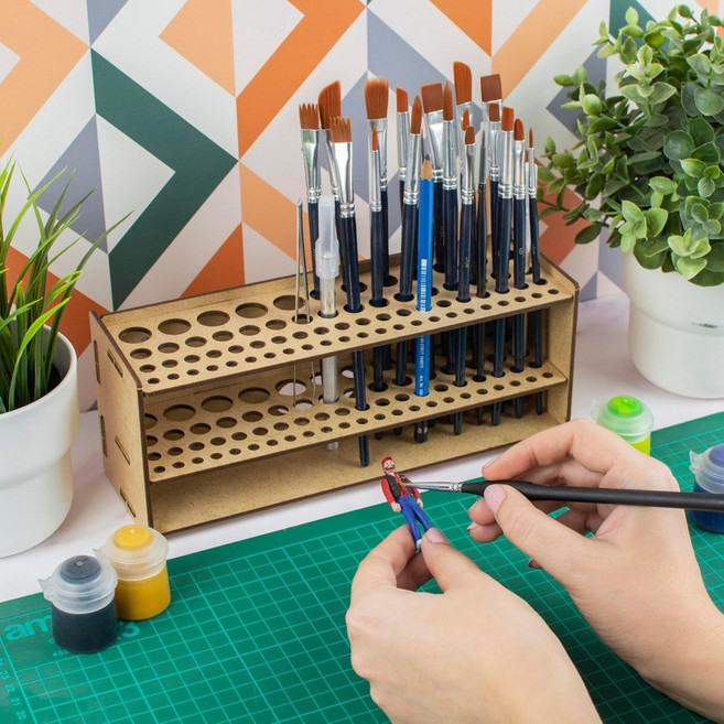 노블아트 미술 팔레트 연필 붓꽂이 브러쉬꽂이 미술붓거치대, 1개