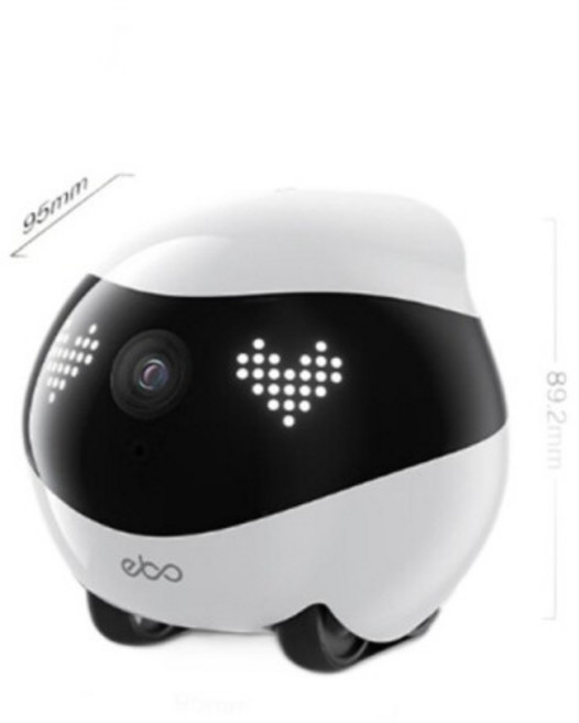 새로운 엔아봇 EBO AIR 2/2s 동반 로봇 2K 해상도 홈 보안 애완동물 카메라 야간 무선 앱 원격 제어, 04 EBO AIR 2 Black