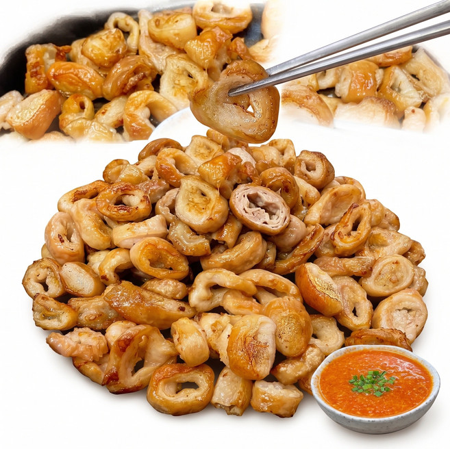 삼삼막창 참나무 직화 초벌 돼지막창 1kg 캠핑 막창 에어프라이어 돼지곱창 구이용, 1개