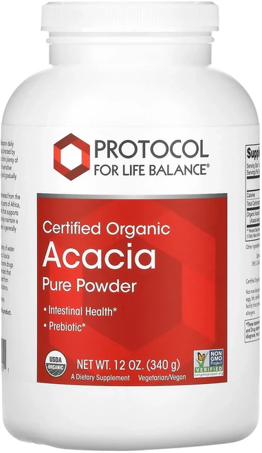 새해 첫좋은선물 Protocol for Life Balance 유기농 인증 아카시아 순수 분말 340g(12oz) 제대로 할인합니다, 340g, 1개 - 쿠팡