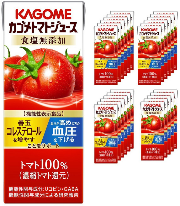 KAGOME 可果美 無鹽蕃茄汁 24入, 200ml