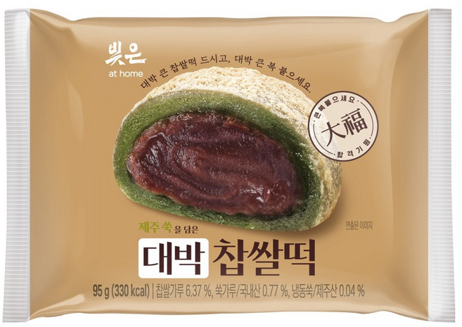 빚은 제주쑥을 담은 대박 찹쌀떡, 8개, 95g