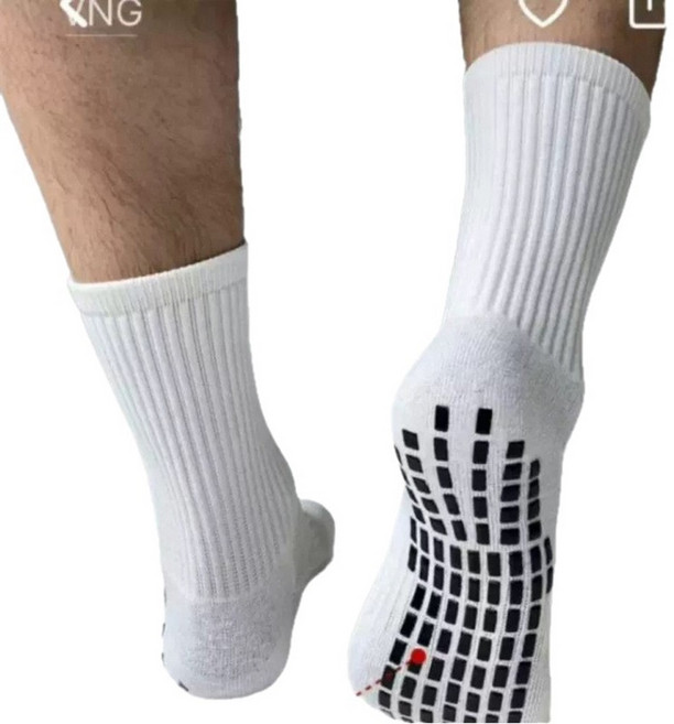 예삐스토어 논슬립 스포츠 중목 양말 미끄럼방지 쿠션 헬스 러닝 축구 농구 테니스, 2세트, 화이트