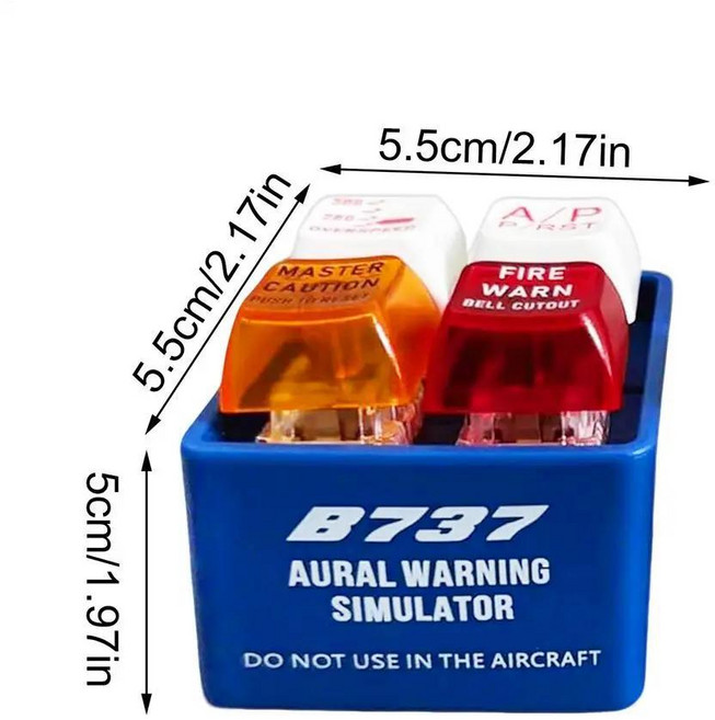 파일럿 승무원 경고 키 체인 사운드 시뮬레이터 항공기 경로 자동차 열쇠 고리, 2. Blue