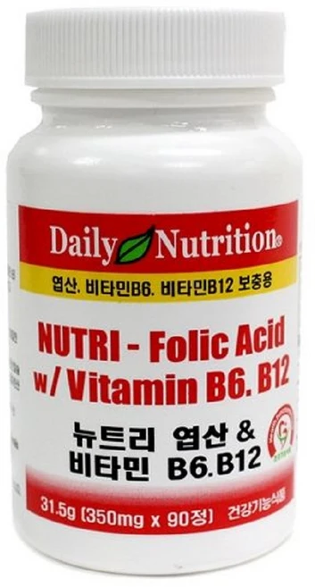 뉴트리 비타민B 비타민B6 B9 B12 영양제, 90정, 1개 - 쿠팡