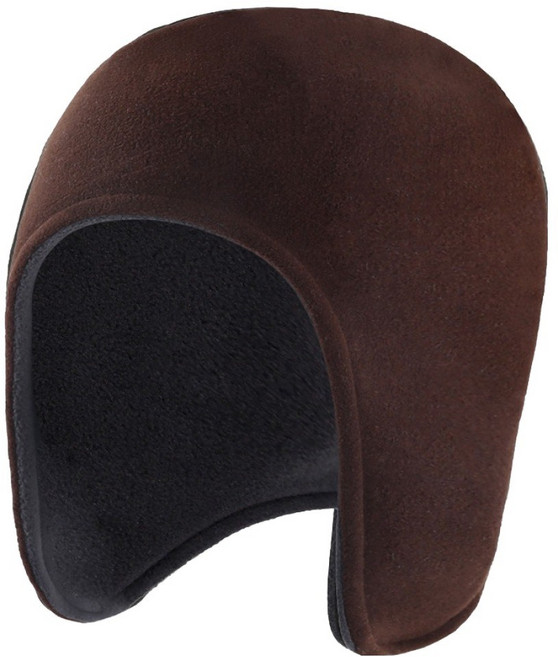 모인 스포츠 플리스 아웃도어용 방한 모자, 브라운